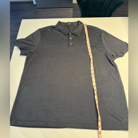 Theory Dark Grey Collared Short Sleeve Polo Shirt Size XL or Large - Picture 9 of 9